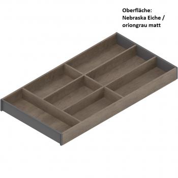 AMBIA-LINE Besteckeinsatz, für LEGRABOX/MERIVOBOX, Holzdesign, 7 Besteckfächer, NL=600 mm, Breite=300 mm